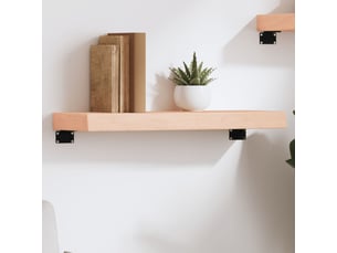 Étagère murale, étagère suspendue 60x20x6 cm bois de chêne massif non traité cf41923