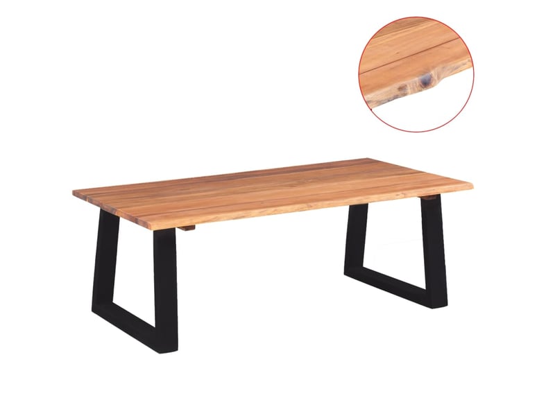  Table basse | table d'appoint salon bois d'acacia massif 110x60x40 cm  - Conforama B