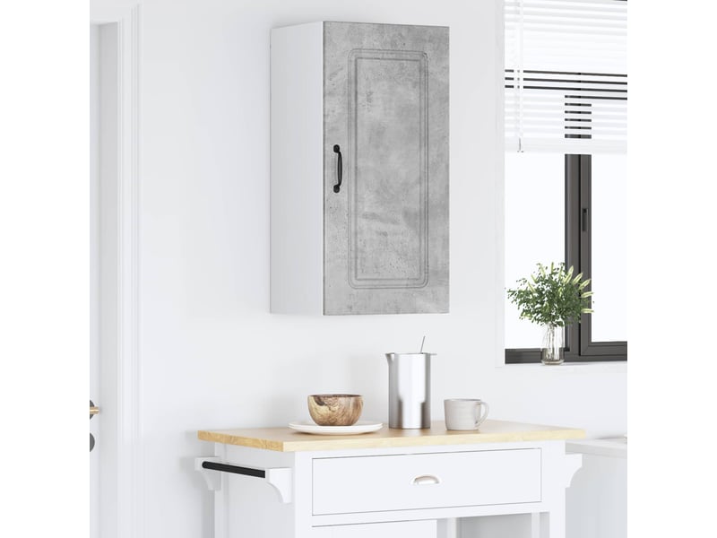 Meuble mural de cuisine | armoire de cuisine gris béton 40x31x80cm shl1651 - Conforama D