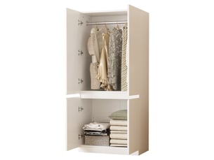Armoire 4 porte(s) battante  0 tiroir(s) MERAX armoire blanc coloris blanc largeur 70 cm
