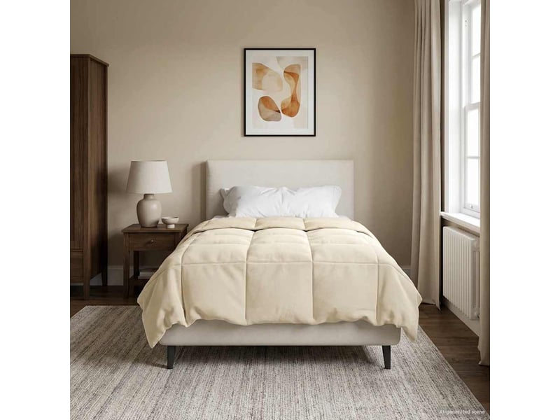  Duvet - couette complet toute l'année 155 x 200 cm 4 saisons crème  - Conforama B