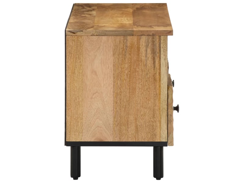  Meuble tv - banc tv - meuble de rangement 100x33x46 cm bois massif de manguier  - Conforama D
