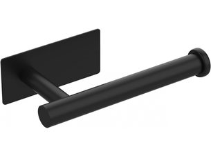 Support papier toilette mural, 304 acier inoxydable porte rouleau toilette, sans perçage porte-papier hygiénique autocollant, noir
