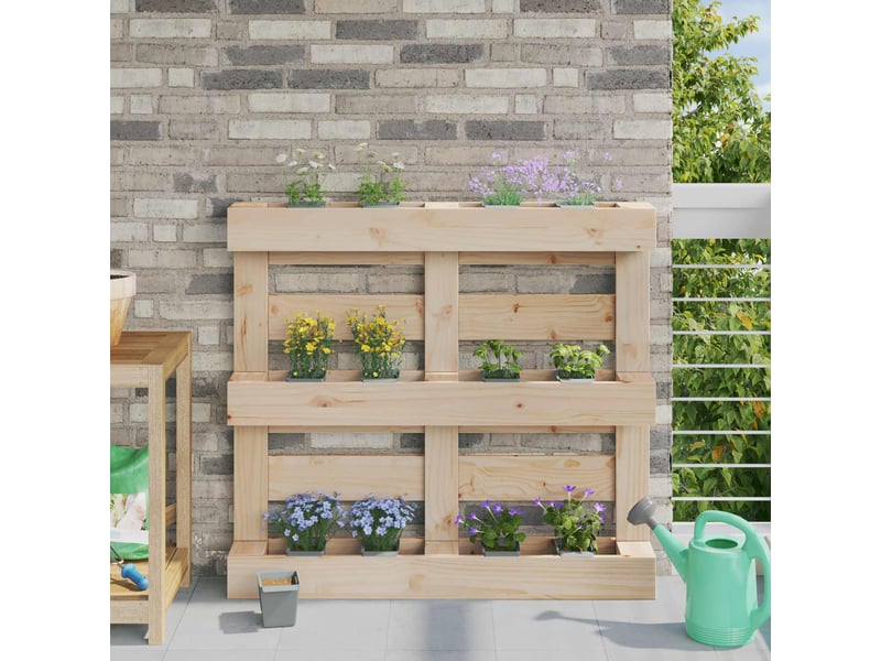 Jardinière - caisses à fleurs pour palettes euro 24 pcs gris clair - Conforama B