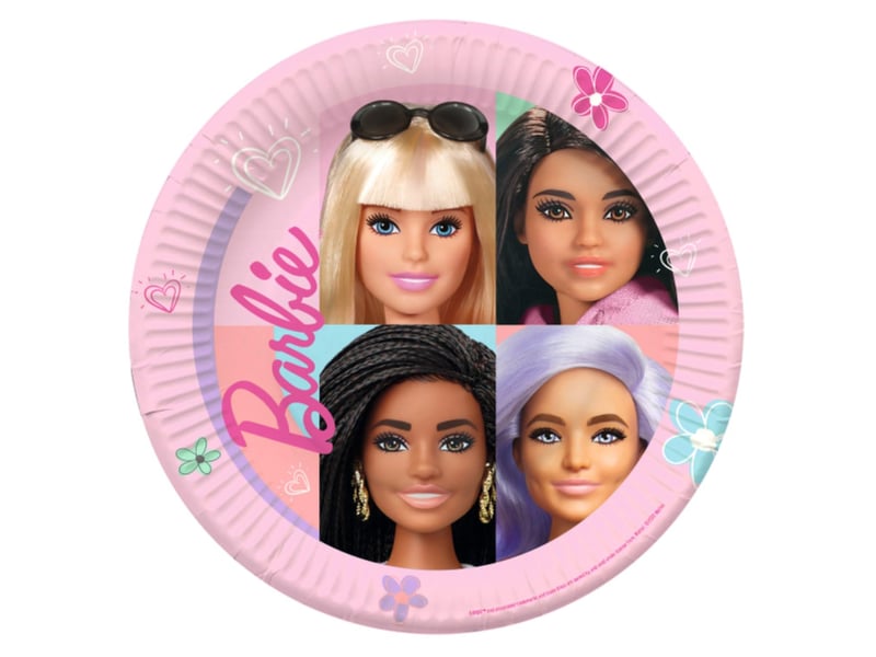  Amscan - lot de 8 assiettes barbie sweet life - 23 cm  - Conforama A