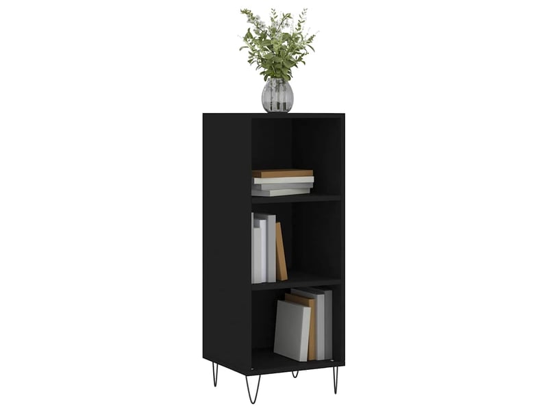  Buffet - bahut - meuble de rangement noir 34,5x32,5x90 cm bois d'ingénierie  - Conforama C