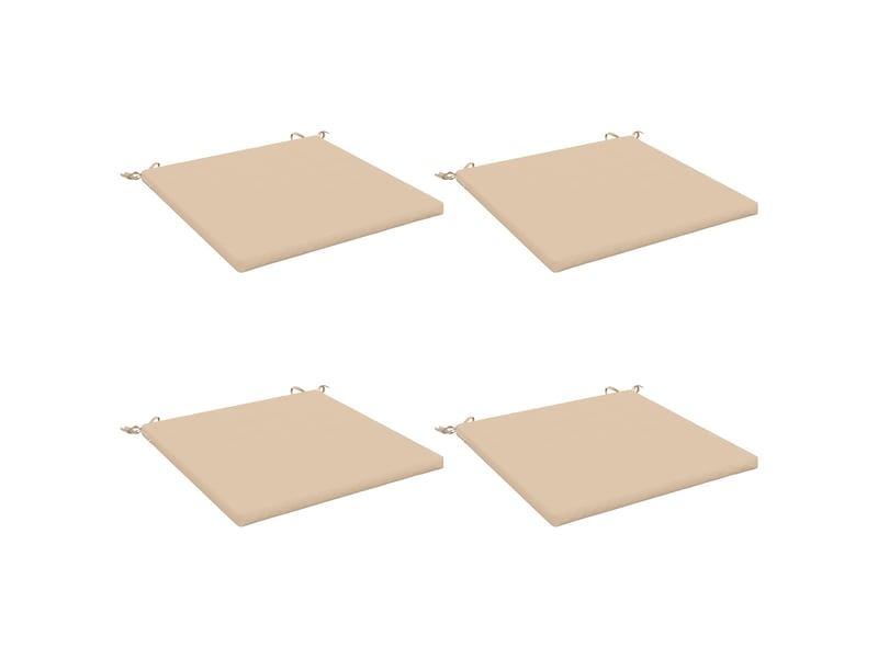  Lot de 4 coussins de siège, coussins d'assise soest 100 % polyester crème cf60369  - Conforama A