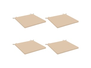 Lot de 4 coussins de siège, coussins d'assise soest 100 % polyester crème cf60369