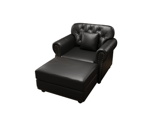 Fauteuil fixe NECHE 105X76X86cm Simili noir