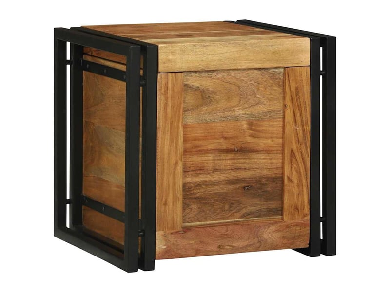  Boîte de rangement, coffre de rangement marron et noir 40x40x40 cm shl90960  - Conforama B