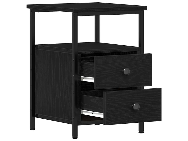  Table de chevet - cabinet de chevet - table de nuit en chêne noir 34 x 35,5 x 50 cm bois d'ingénierie  - Conforama D