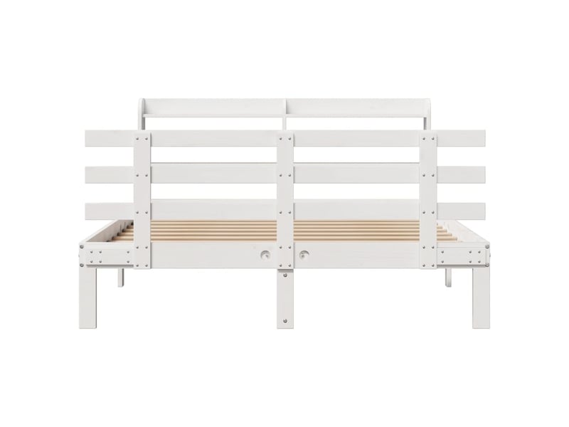  Lit double- lit adulte -  cadre de lit avec tête de lit sans matelas blanc 140x200 cm  - Conforama C