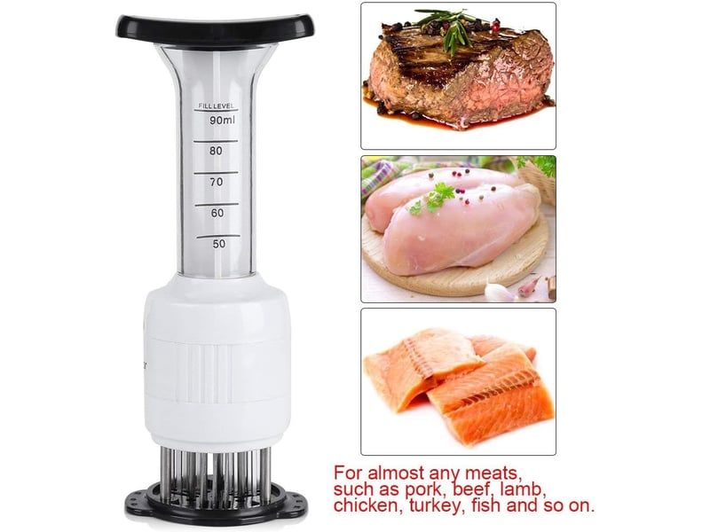 Attendrisseurs à viande injecteur du marinade aiguilles d'acier inoxydable de seringue de pour ramollir la viande - Conforama C