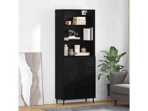 Buffet - haut armoire 2 pc chêne noir 69,5 x 34 x 180 cm