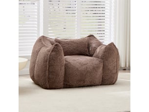 Fauteuil fixe  <strong></strong> Tissu / Simili marron