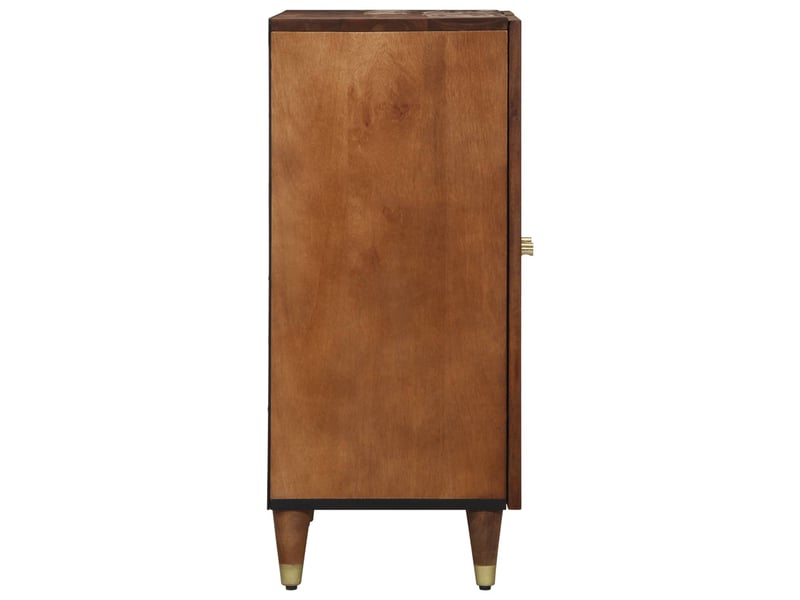  Lot de 2 buffet, meuble de rangement salon 60x33x75 cm bois de mangue massif marron miel  - Conforama E