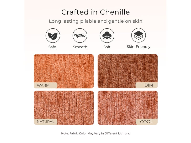 Canapé droit 3 places compressé design ondulé avec assise en mousse et larges accoudoirs en chenille orange - Conforama C