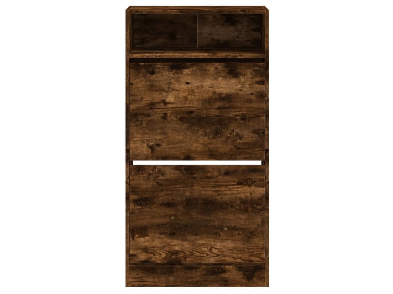  Meuble à chaussure | armoire à chaussures chêne fumé 60x34x116 cm bois d'ingénierie  - Conforama E