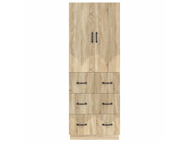 Ensemble de meubles 2 pcs, rangement de salon 66 x 34,5 x 87 cm bois d'ingénierie shl2354 - Conforama E