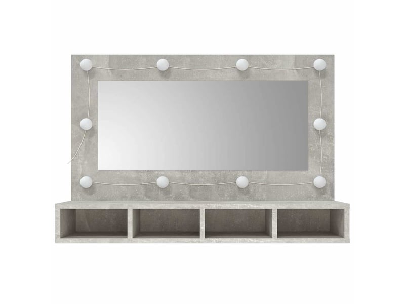 Armoire à miroir avec led gris béton 90x31.5x62 cm - Conforama D