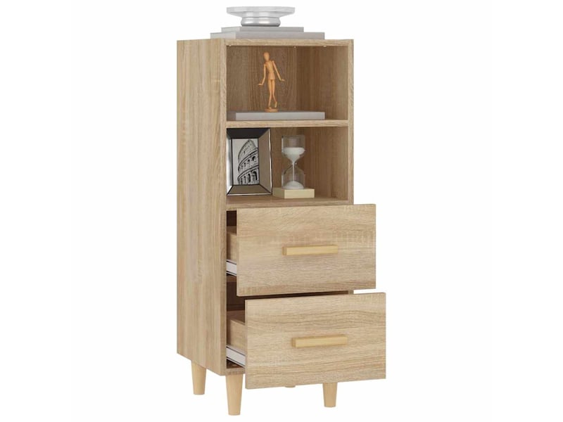  Buffet - bahut - meuble de rangement chêne sonoma 34,5x34x90 cm bois d'ingénierie  - Conforama E