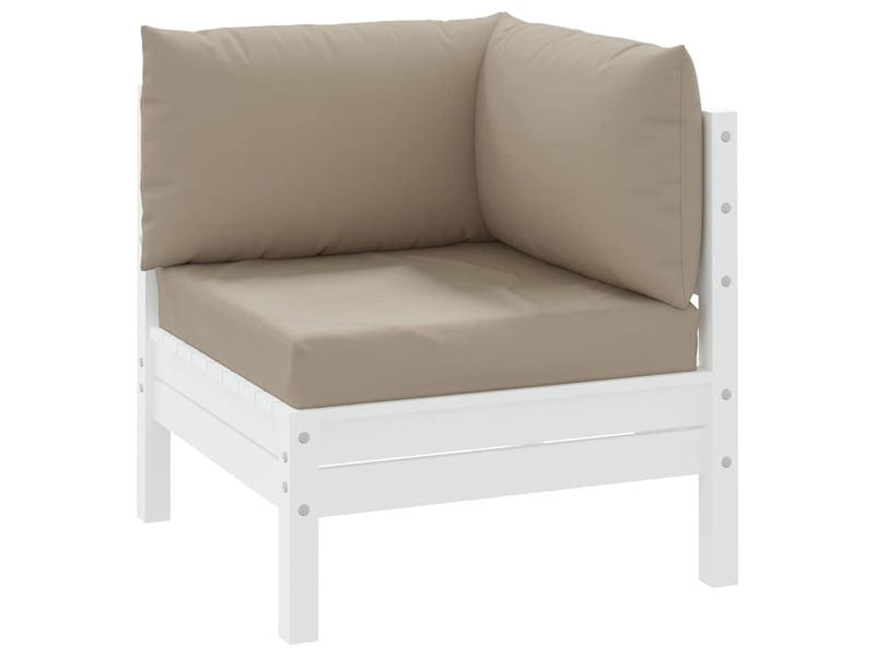  Lot de 3 coussins de palette, coussins de canapé taupe tissu oxford cf59717  - Conforama C