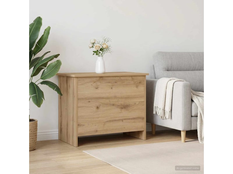  Coffre de rangement, boîte de rangement de rangement chêne artisanal 60x40x50 cm  - Conforama B