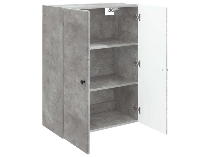  Armoire murale salon 66x34,5x90cm bois d'ingénierie gris béton shl9795  - Conforama C