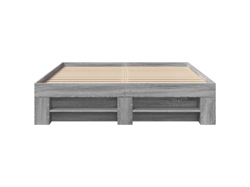  Lit double- lit adulte -  cadre de lit sans matelas sonoma gris 120x190 cm  - Conforama D