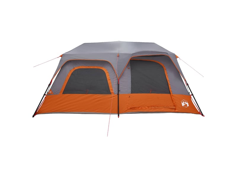 Tente instantanée, tente de camping 10 personne gris et orange - Conforama E