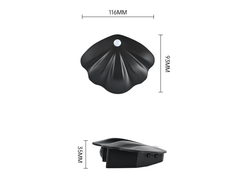  Veilleuse led détecteur de mouvement rechargeable, 3 modes éclairage 3000k-6000k, batterie 1200mah, lampe intérieure avec base magnétique, noire  - Conforama D