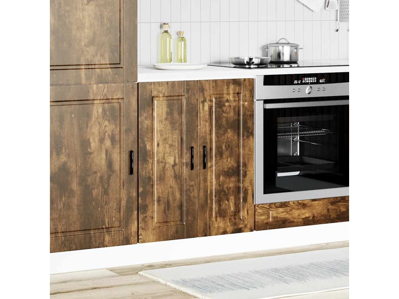 Meuble de rangement, armoire de cuisine porto chêne fumé bois d'ingénierie shl1379 - Conforama C