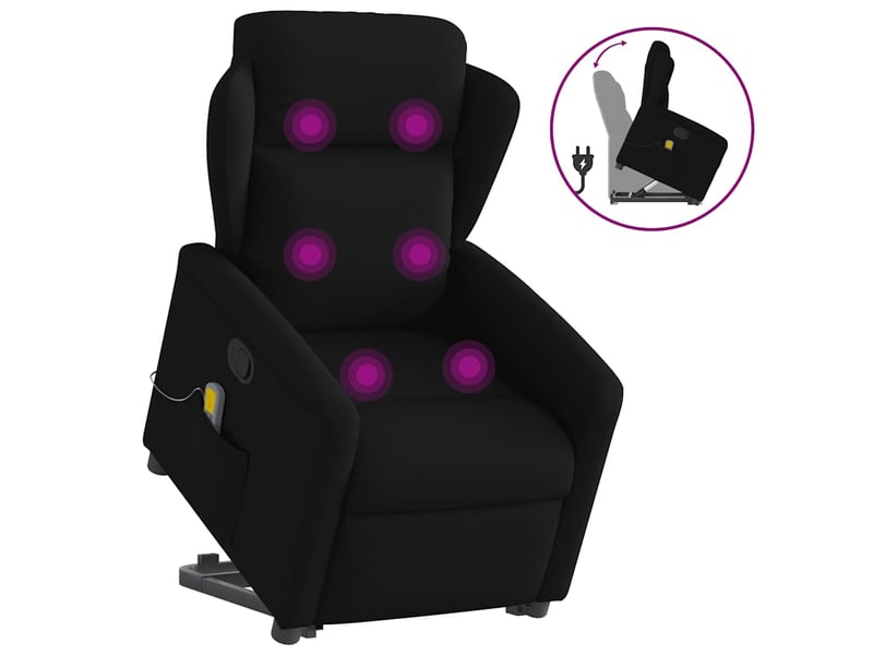Fauteuil de massage inclinable, fauteuil relax noir tissu shl56867 - Conforama B