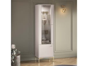 Vitrine coloris taupe 0 étagère(s) SELSEY Sandro - 54 cmx190 cm