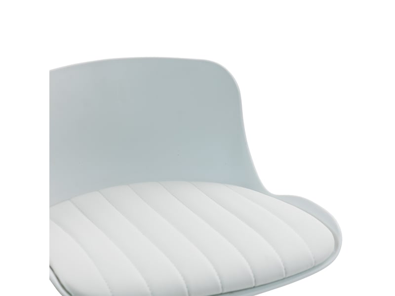  Lot de 2 tabourets de bar pivotants réglables en similicuir blanc W3750P450886 - Conforama D