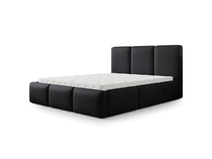 Lit coffre 200x200 cm <strong>MASSENO</strong> <strong></strong> coloris noir