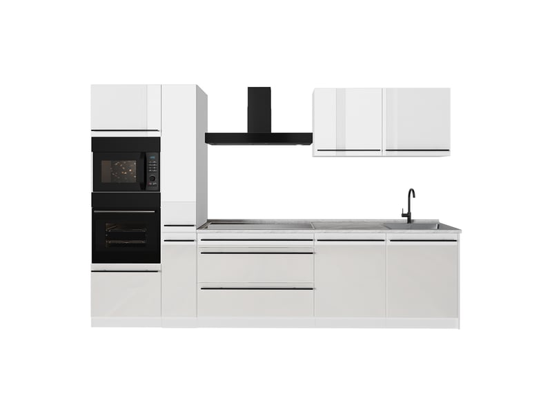  Vicco cuisine, blanc haute brillanceblanc, 310cm sans plan de travail  - Conforama A