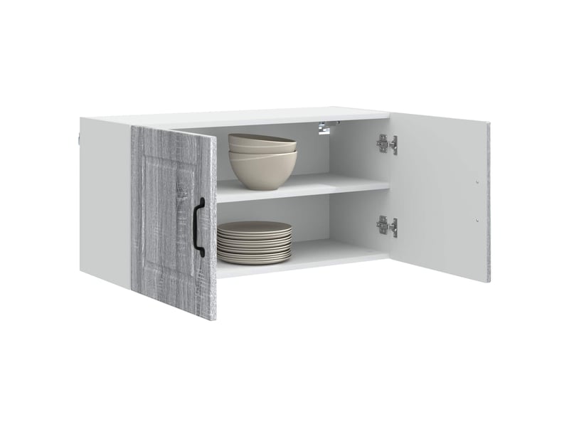  Meuble mural de cuisine, armoire de cuisine gris sonoma 80x31x40cm  - Conforama C