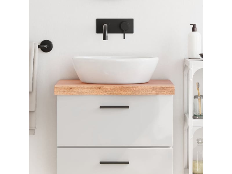 Comptoir de salle de bain, plan de travail marron 60x30x(2-6) cm bois traité cf65803  - Conforama B
