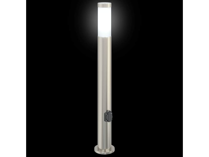  Lot de 3 borne lumineuse avec sortie 80 cm acier inoxydable ip44 shl26032  - Conforama E