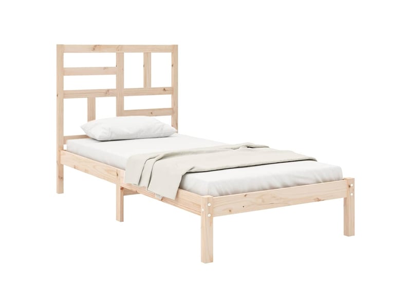  Lit simple- lit adulte -  cadre de lit sans matelas bois massif 90x190 cm  - Conforama B