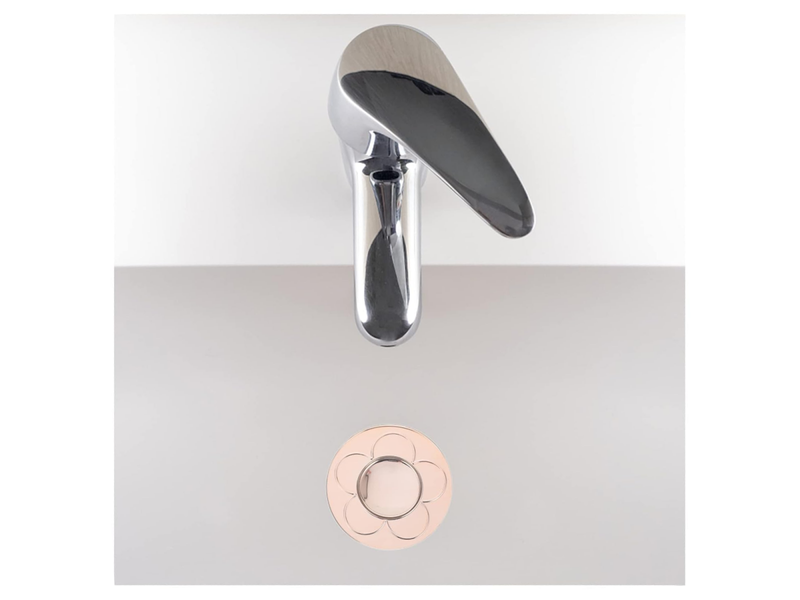  Bouchon de vidange universel pour lavabo de salle de bain, lot de 2, or rose (convient aux trous de 34 à 40 mm)  - Conforama D