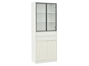 Vitrine coloris blanc  VIVRYN  - 34 cmx180 cm