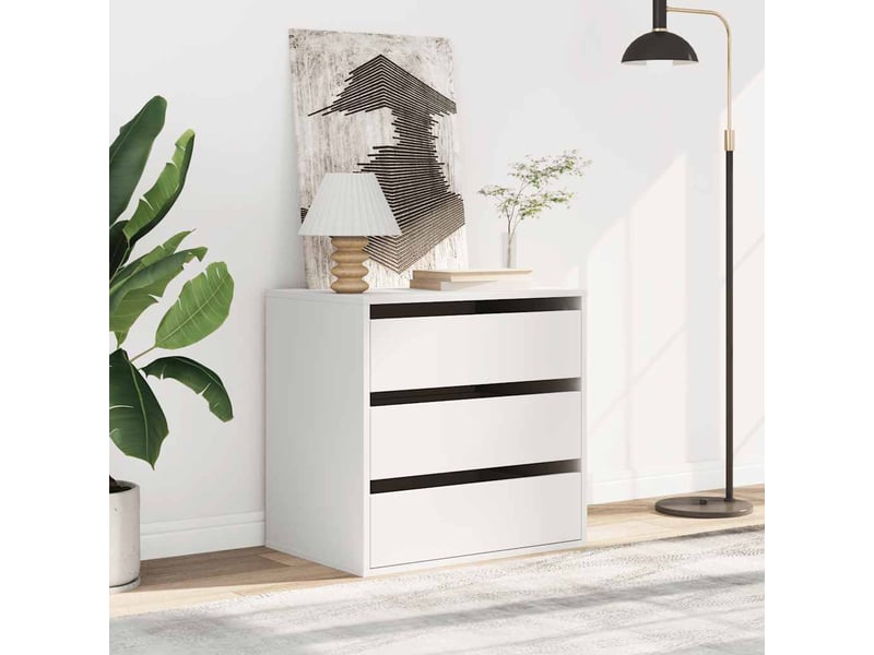  Commode chambre adulte, commode d'angle blanc 60x41x58 cm bois d'ingénierie  - Conforama C