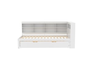 Lit gigogne 90x200 cm MAISONORA   coloris blanc