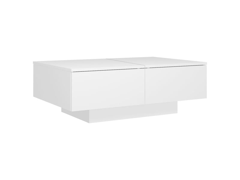  Table basse rectangulaire | table de salon blanc 90x60x31 cm aggloméré  - Conforama A