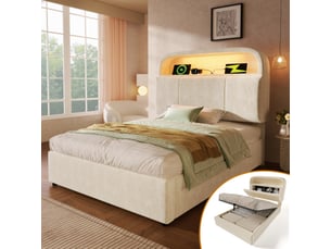Lit simple 90x200 cm Morn Vibe coloris beige