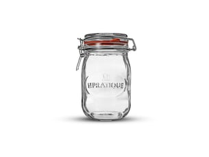 Bocaux à armature en verre 1l ø85 mm pack de 6