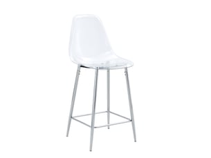 tabouret de bar  ULEVR  - argenté hauteur d'assise 65 cm vendu Par paire