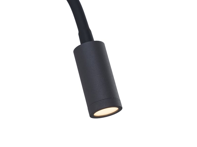  Applique murale moderne noire avec led rechargeable et dimmable - harper  - Conforama B